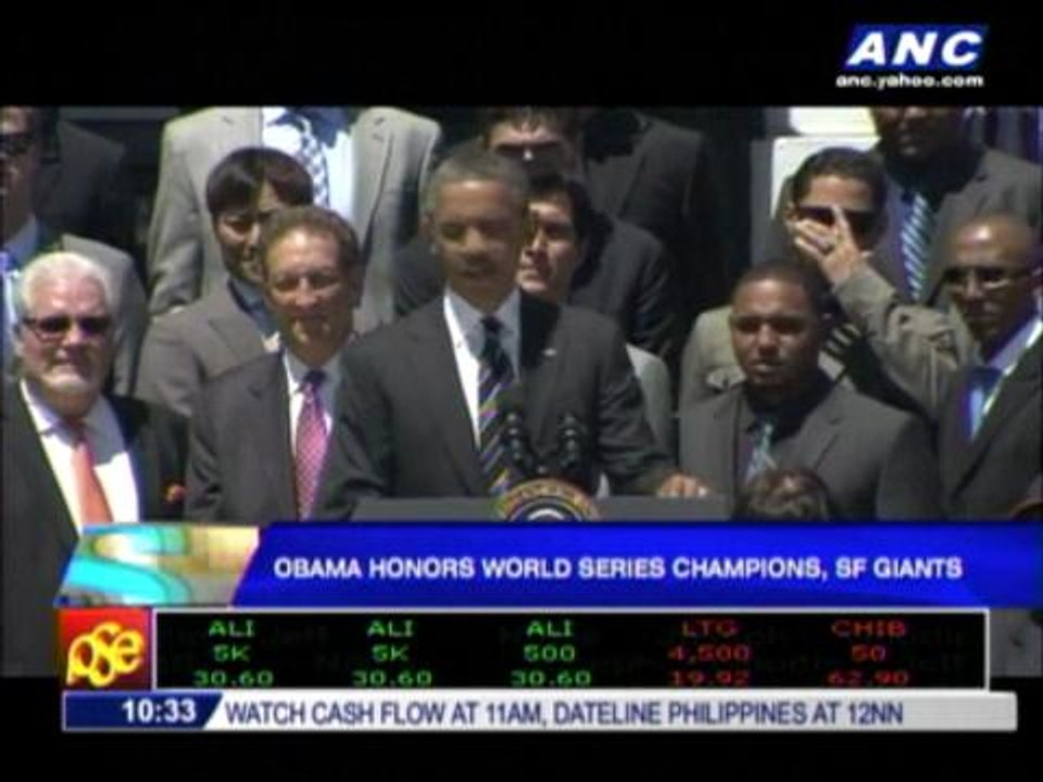 Obama honors World Series champs SF Giants