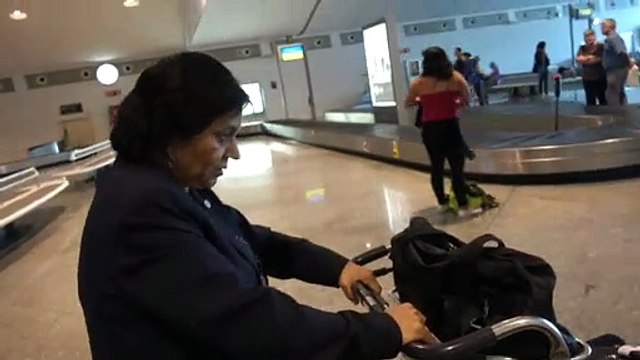 BDMV-254 Aruna & Hari Sharma after Baggage retrieval to Exit at Bilbao Airport Aug 15, 2019