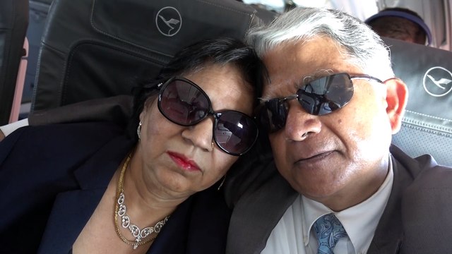 BDMV-249 Aruna & Hari Sharma landing Bilbao from Munich by Lufthansa flight LH1826 Aug 15, 2019