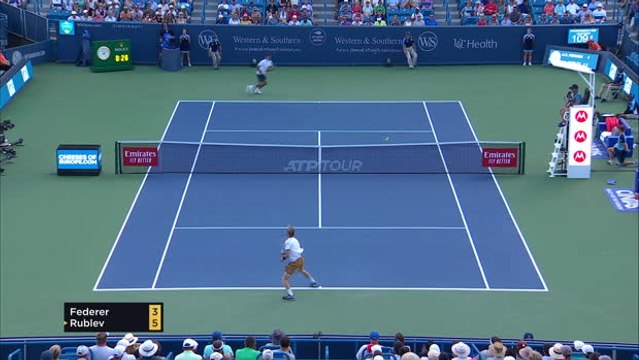Rublev stuns Federer in Cincinnati