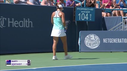 Download Video: Barty fights back against Kontaveit in Cincinnati