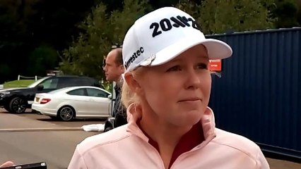 Reaction from Stephanie Meadows after first day at World Invitational at Galgorm