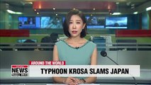 Typhoon Krosa kills one, injures more than 30 in western Japan