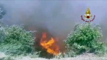 Catanzaro - Incendio al Parco della Biodiversità Mediterranea (16.08.19)