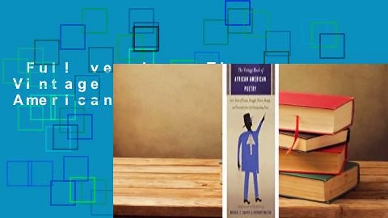 Full version  The Vintage Book of African American Poetry  Review