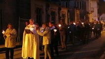 Départ de la procession aux flambeaux de Plombière-les-Bains
