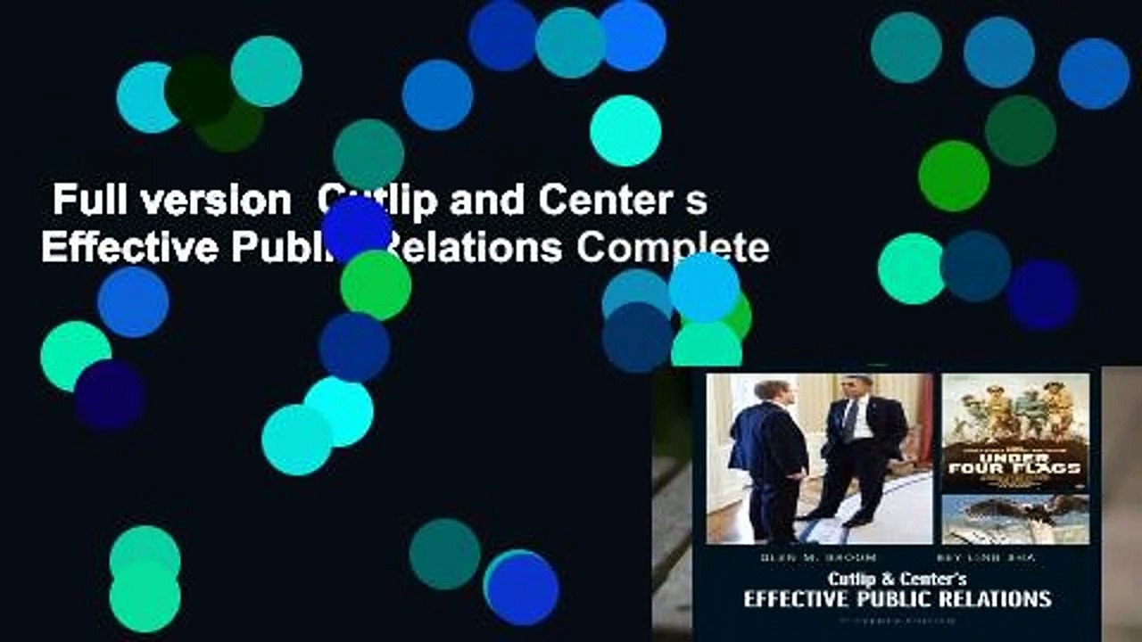 Full version  Cutlip and Center s Effective Public Relations Complete