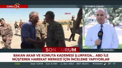 Bakan Akar ve komutanlar sınırda inceleme yapıyor