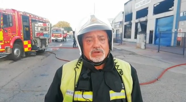 Bomberos valoran el incendio en Villarejo de Salvanés