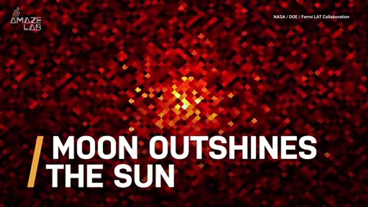 Moon’s Gamma-Ray Glow Outshines the Sun in NASA Fermi Images
