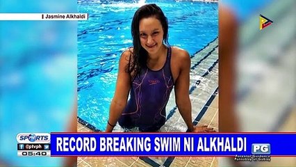 Record breaking swim ni Alkhaldi