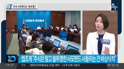 조국 사모펀드는 ‘절세’용?