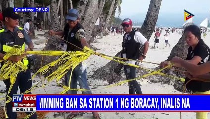 Swimming ban sa station 1 ng Boracay, inalis na
