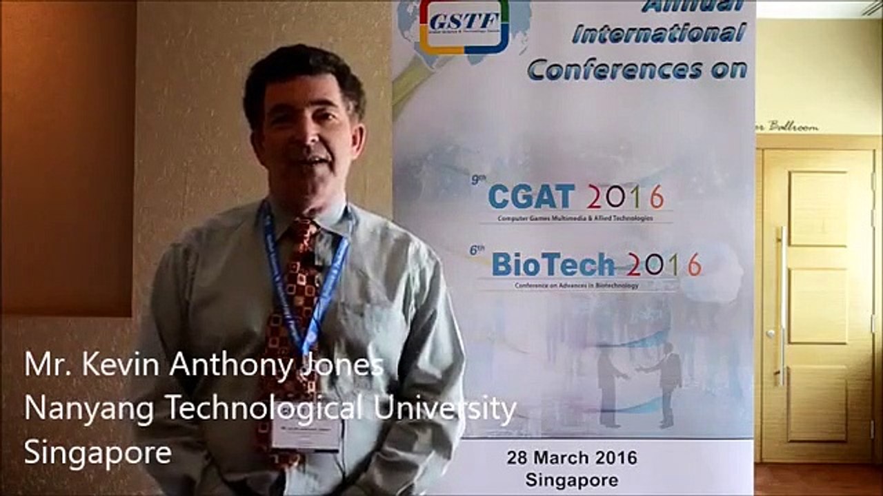 Mr. Kevin Anthony Jones at CGAT Conference 2016 by GSTF Singapore