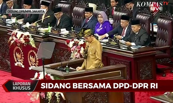 [FULL] Pidato Kenegaraan Jokowi di Sidang Bersama DPD-DPR