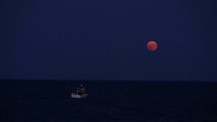 Watch: Full moon casts a glow by Greece's Koroni castle