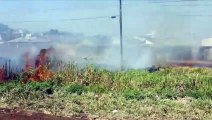 Bombeiros combatem incêndio na Rua Marechal Cândido Rondon