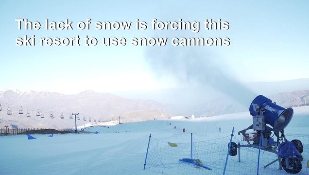 Chilean ski resorts use artificial snow to combat the dry winter