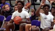 Bronny Jr Shouts STEPH CURRY As He Shoots A Wild 3Pointer From The Sidelines!