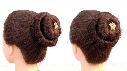 Beautiful hairstyle bun hairstyle from Donut  Cute hairstyles  Donut bun hairstyles  Hair