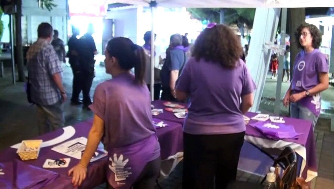 Gran acogida del 'Punto Violeta' instalado por el Ayuntamiento durante las Fiestas de Leganés 2019
