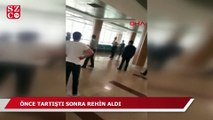 Sözlüsüne kızdı, hastanede rehin aldı