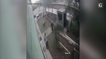 Vídeo de câmera de segurança mostra homem mascarado de Hulk e outros cinco assaltando empresa na Serra
