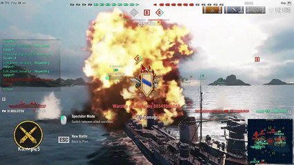 World Of Warships Gameplay #35 MOLOTOV USSR Cruiser Warship