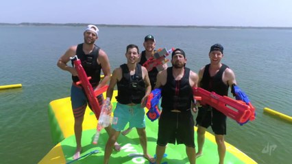 Nerf Blasters Floating Island Battle | Dude Perfect