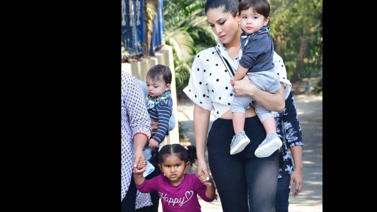 Sunny Leone And Family Weekend Stepped Out With Kids In Bandra !!