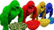 Aprende frutas y Animales con Monos divertidos en baño de frutas - Video Educativo para Niños