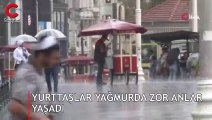 İstanbul’da beklenen sağanak yağış başladı