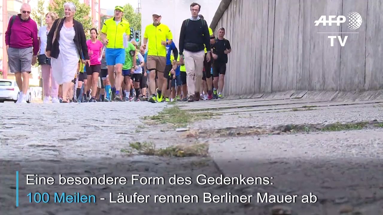 100 Meilen - Läufer rennen Berliner Mauer ab