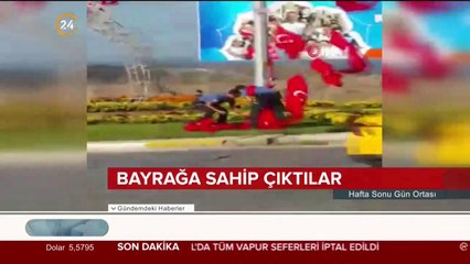 Bayrağa sahip çıktılar
