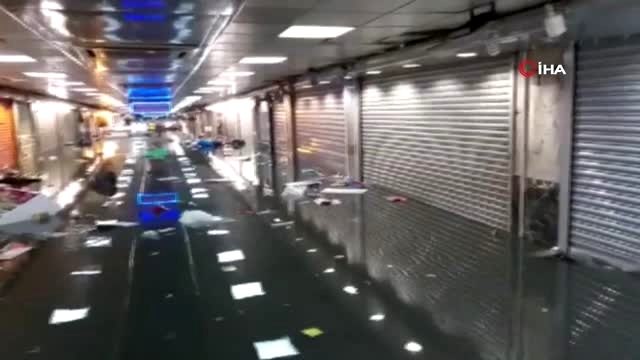 Eminönü Yeraltı Çarşısı sular altında