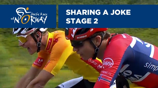 Sharing a joke - Stage 2 - Arctic Race of Norway 2019