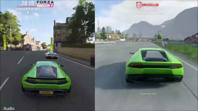 Forza Horizon 4 vs Driveclub - Graphics, Sound Comparison [Sunny]