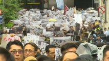 Décimo primeiro fim de semanade protestos em Hong Kong