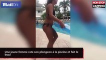 Une jeune femme rate son plongeon à la piscine et fait le buzz (vidéo)