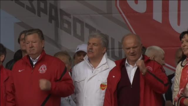 Multitudinaria manifestación de los comunistas rusos por unas elecciones limpias