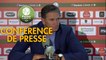 Conférence de presse RC Lens - Havre AC (1-3) : Philippe  MONTANIER (RCL) - Paul LE GUEN (HAC) - 2019/2020
