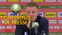 Conférence de presse Valenciennes FC - Rodez Aveyron Football (1-0) : Olivier GUEGAN (VAFC) - Laurent PEYRELADE (RAF) - 2019/2020