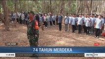 Upacara HUT ke-74 RI di Gunung Jaboi