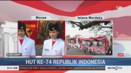 Jelang Peringatan HUT ke-74 RI di Istana Merdeka