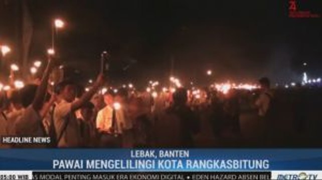 Sambut HUT ke 74 RI, Banten Gelar Pawai Obor