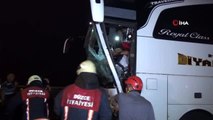 TEM'de, yolcu otobüsü tıra çarptı: 37 yaralı