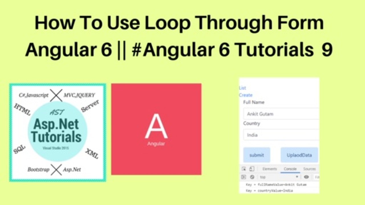 lHow to use loop through form in angular 6 || #angular 6 tutorials 9