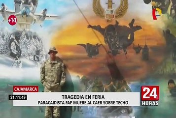 Cajamarca: paracaidista de la FAP falleció tras chocar contra techo