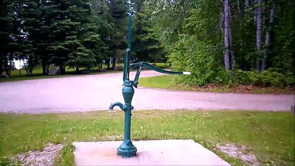 MCH 163 CLASIC WATER PUMP AT LAKE. IT ALSO SAID DON'T DRINK THE WATER LOL.