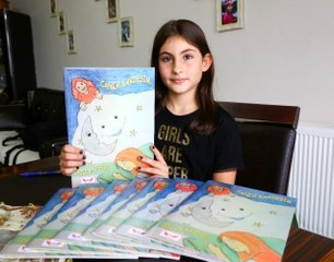 9 yaşındaki Ceylin'in okuma yazma öğrendikten sonra yaptığı ilk iş kitap yazmak oldu